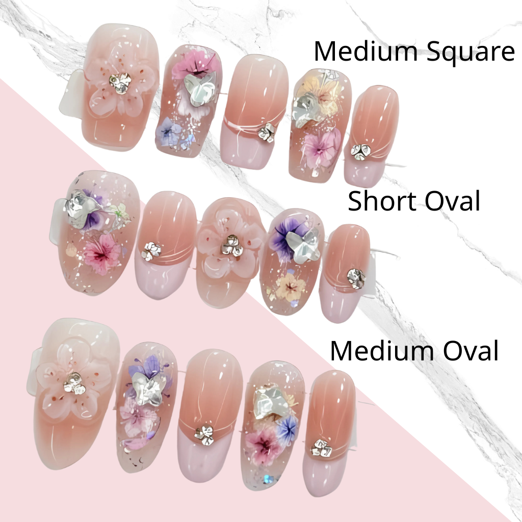 10Pcs Blush Peach French | Full Cover Fake Nails | Daily Wear