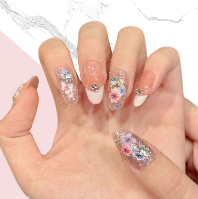 10Pcs Blush Peach French ｜ Full Cover Fake Nails ｜ Daily Wear